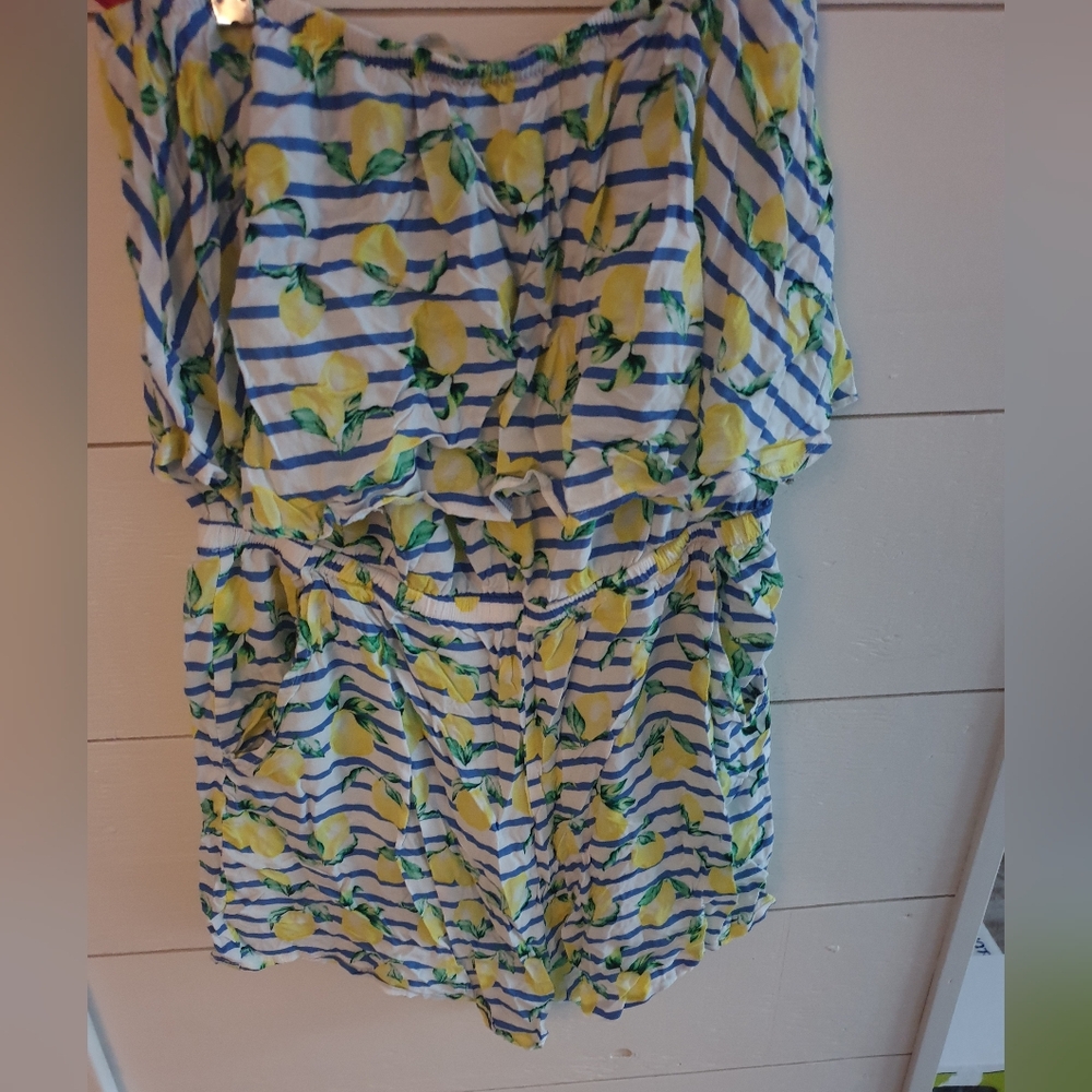 La Vie en Rose Aqua strapless cover/romper.